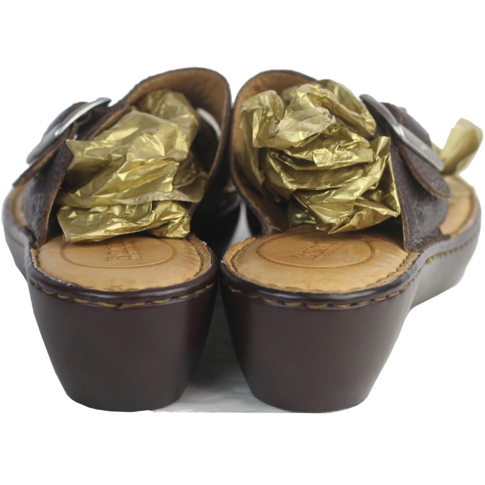 BORN Womens Leather Thong Sandals 10 Brown - Picture 6 of 8